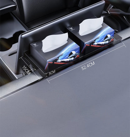 YZ For New Tesla Highland Model 3 Y Juniper Tray Magnetic Under Screen Fold Storage Box ETC Screen Storage Box Accessories Beauty World Shop