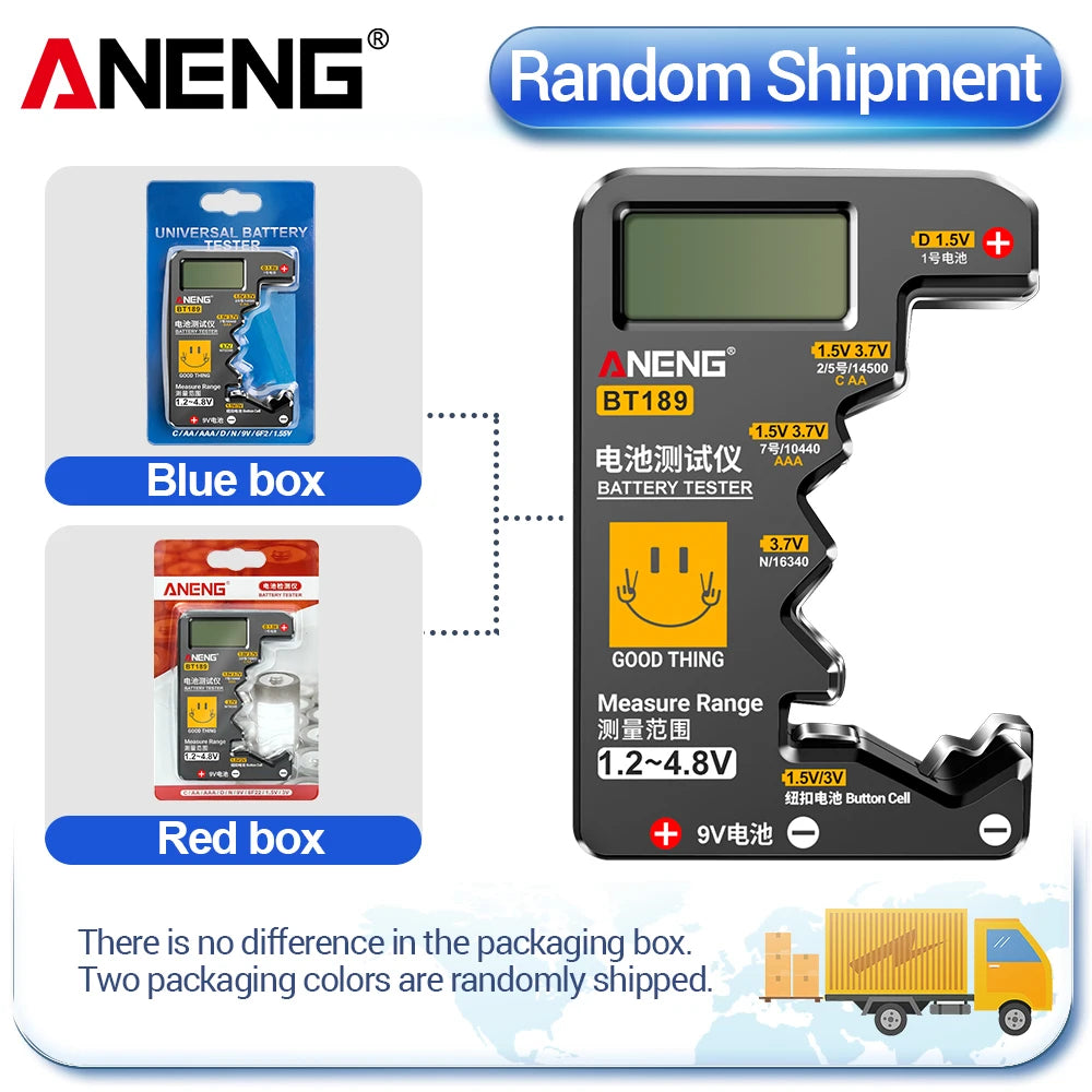 ANENG BT189 Button Cell Battery Tester 9V N D C AA AAA Universal Household LCD Display Battery Tester Power Bank Detectors Tools Beauty World Shop
