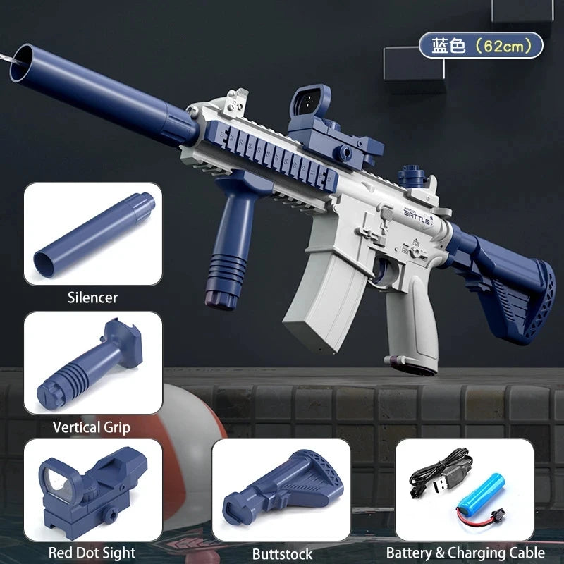 M416 Water Gun Electric Pistol Shooting Toy Full Automatic Summer Shoot Beach Outdoor Fun Toy For Children Boys Girl Adults Gift Beauty World Shop