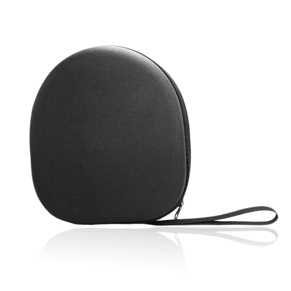 Headphone Carrying Case Shockproof Headset Pouch Capacity Handheld Earphone Container Company Travel Supplies Black