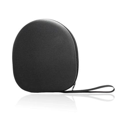 Headphone Carrying Case Shockproof Headset Pouch Capacity Handheld Earphone Container Company Travel Supplies Black