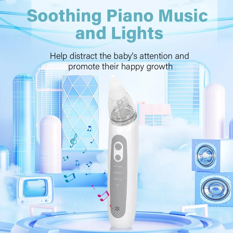 Nasal Aspirator for Baby Electric Nose Aspirator for Toddler Nose Sucker Automatic Nose Cleaner with Music and 3 Silicone Tips Beauty Trend Shop