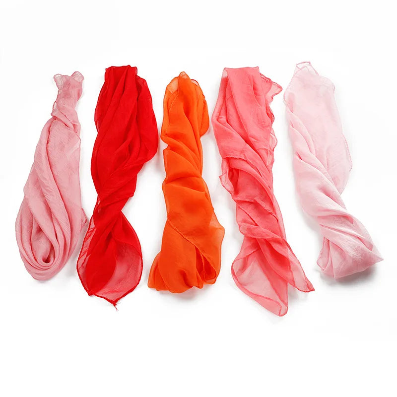 New 70X70cm Simulation Silk Scarves Women's Versatile Small Square Solid Chiffon Scarf Gauze Scarf Party Gift Beauty World Shop