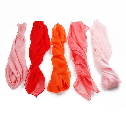 New 70X70cm Simulation Silk Scarves Women's Versatile Small Square Solid Chiffon Scarf Gauze Scarf Party Gift Beauty World Shop
