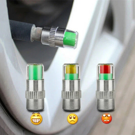 NEW 4pcs Car Tire Pressure Indicator Gauge Alert Monitoring Valve Cap Sensor External Detection Beauty World Shop