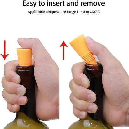 1PC Silicone Wine and Beverage Bottle Cap Set Leak Proof Champagne Bottles Sealer Stoppers Wine Cork Saver Stopper Reusable Beauty World Shop