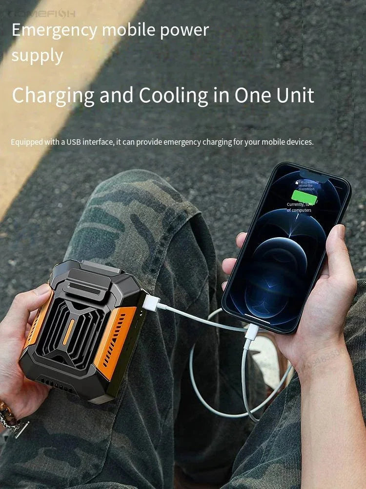 HOMFISH Personal Belt Clip Fan Portable Power Bank Flashlight Wearable Fan Hanging Neck Fan for Outdoor Works Hiking Camping Beauty World Shop