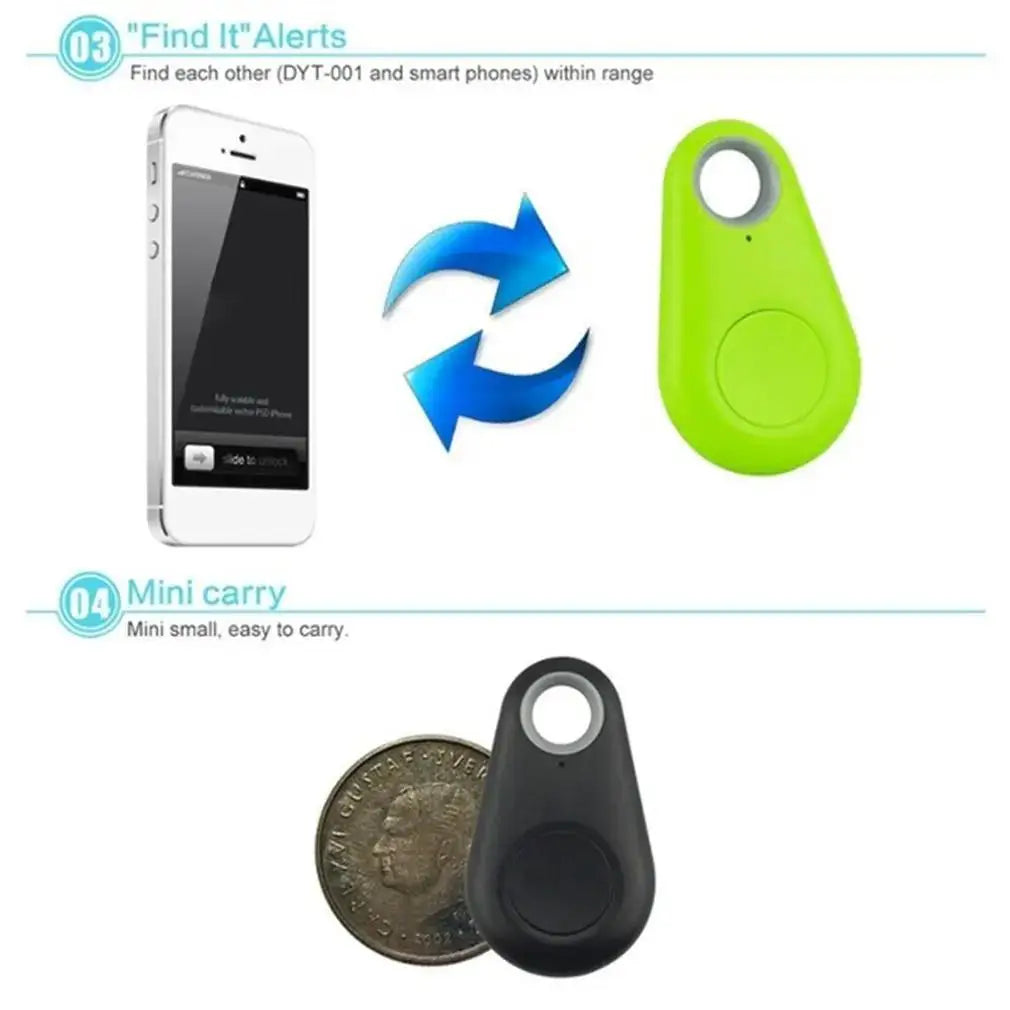 1-5pcs Wireless Mini GPS Tracker Anti-lost Alarm Key Child Bag Wallet Finder Bluetooth APP Locator Smart Tag For Ios And Android Beauty World Shop