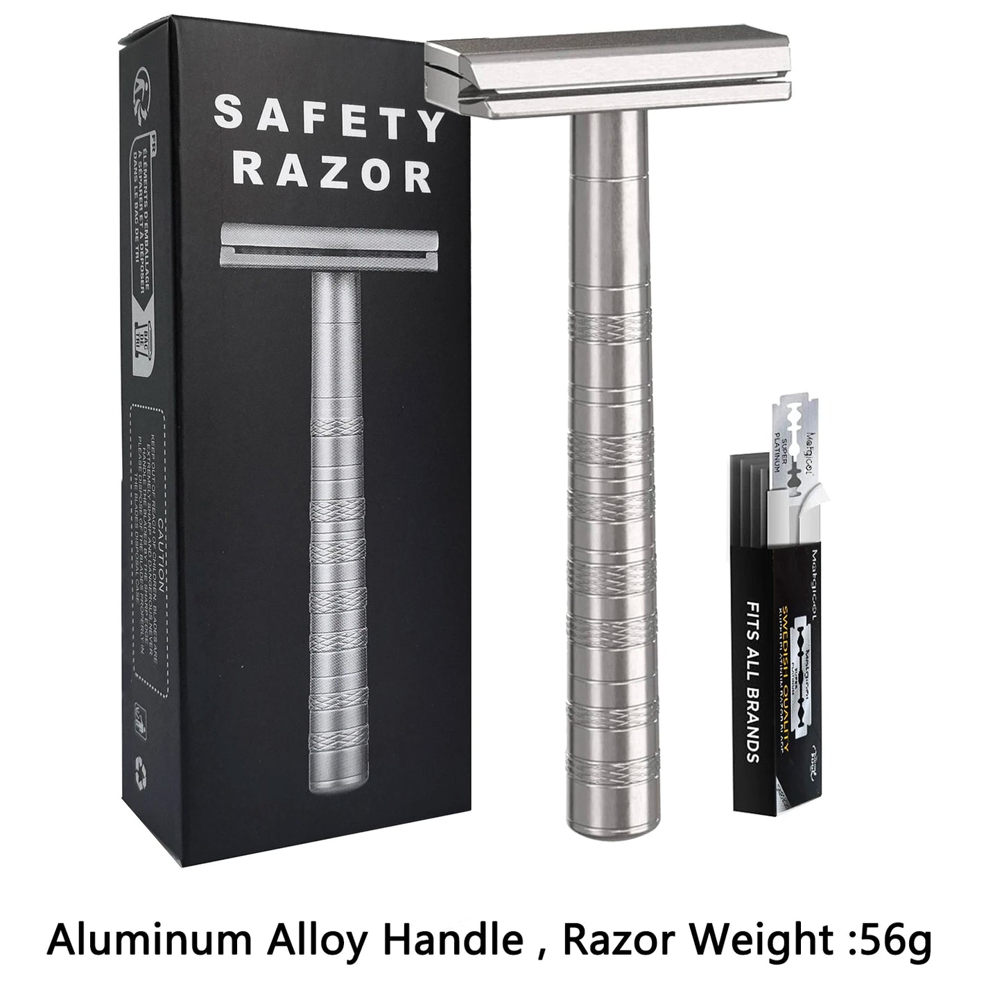 Double Edge Safety Razor with 5 Spare Blades 30° Angled Precision Reusable Single Blade Razors for Men and Women Beauty World Shop