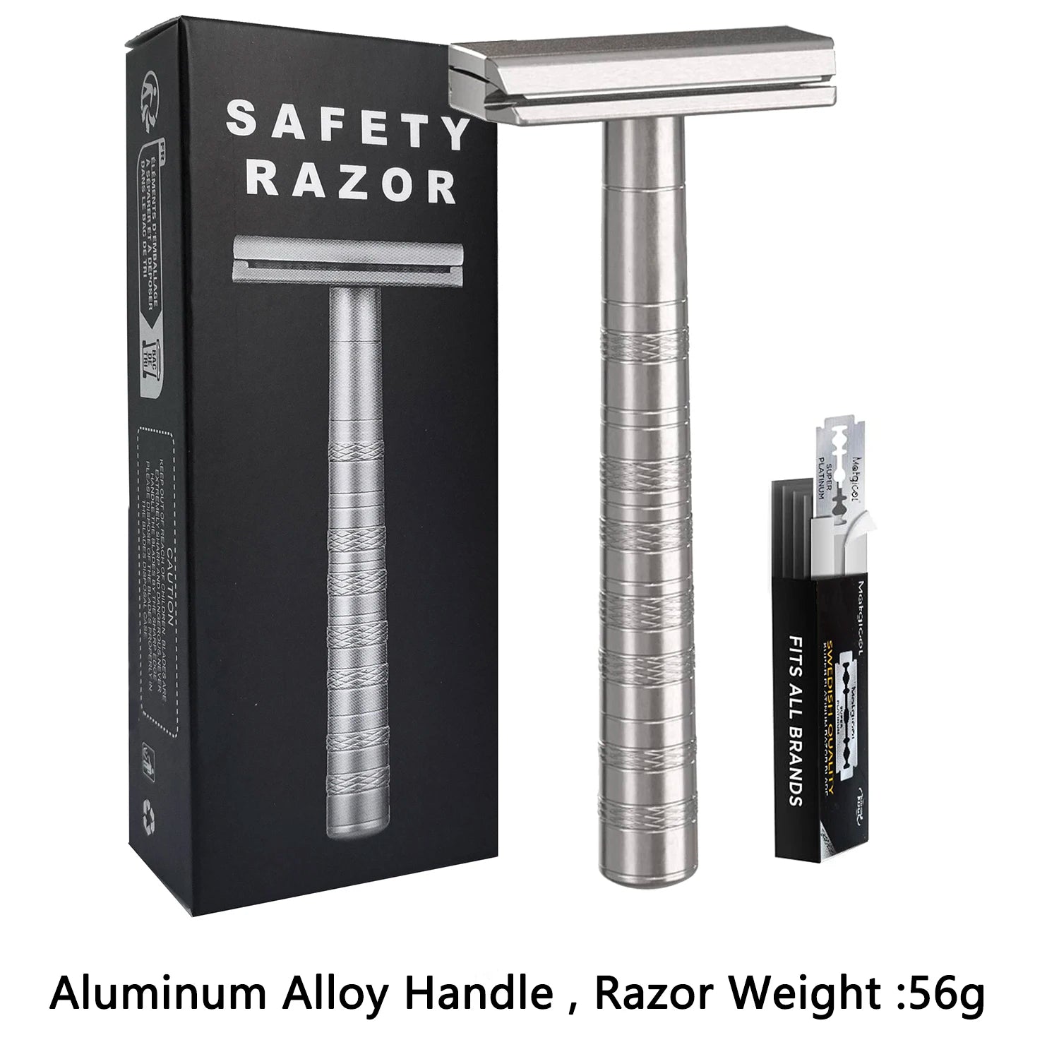Double Edge Safety Razor with 5 Spare Blades 30° Angled Precision Reusable Single Blade Razors for Men and Women Beauty World Shop