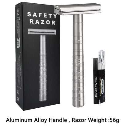 Double Edge Safety Razor with 5 Spare Blades 30° Angled Precision Reusable Single Blade Razors for Men and Women Beauty World Shop