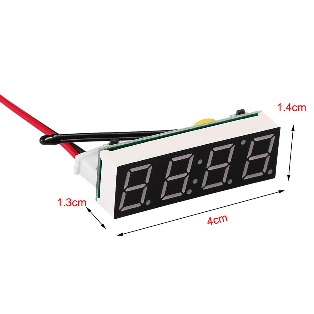 3 in 1 Car Thermometer Voltmeter High Precision Car Temperature Clock Luminous Electric Voltage Meter 12V Automobile Accessories Beauty World Shop