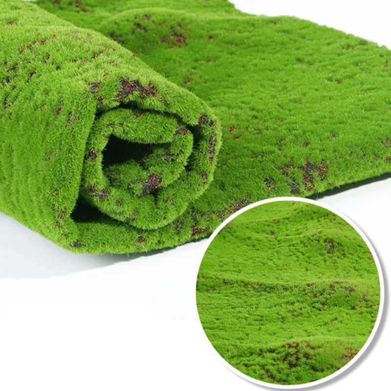 50X50cm Artificial Grass Rug Fake Moss Lawn Garden Landscape Turf Roll Festival Wedding Decoration  Mat Carpet Beauty World Shop