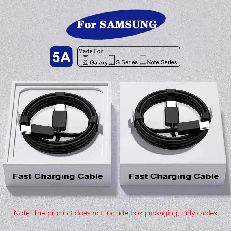 2PCS PD 45W USB C Cable For Samsung Galaxy S20 S21 S22 S23 Ultra Note 10 5G 20 A53 A54 Super Fast Charging USB Type C Data Cable Beauty World Shop