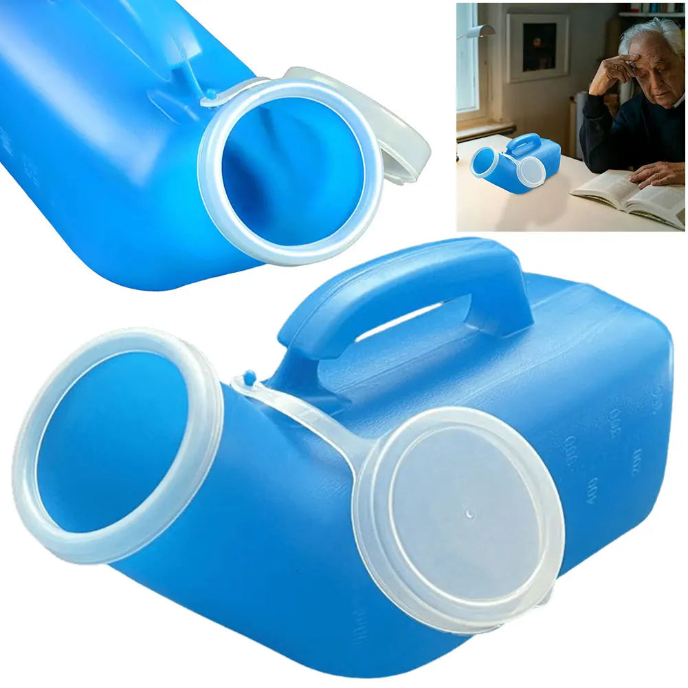 1200ml Urinals for Men Spill Proof Portable Urinal Plastic Urine Bottle with Lid for Car Elderly and Incontinence Beauty World Shop