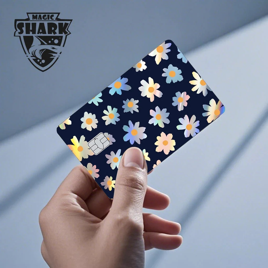 Magic Shark Skull Panda Hunter Broke Blue Eyes Dragon Laser Holographic Sticker Cover Film Skin for Credit Bank Debit Card Beauty World Shop