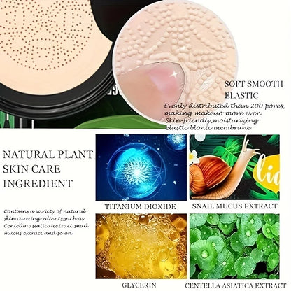 Snail Collagen BB Cream Mushroom Head Air Cushion CC Cream Face Concealer Brightening Moisturizing Foundation Cream Waterproof Beauty World Shop