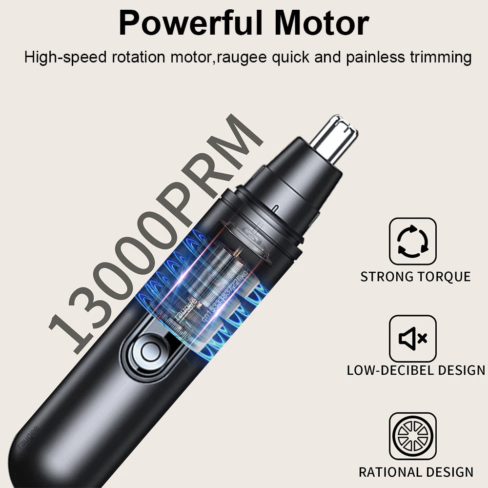 Nose Hair Trimmer Mini Portable Electric Nose Hair Clipper Rechargeable Automatic Shaving Nose Eyebrow Ear Painless Hair Remover Beauty World Shop