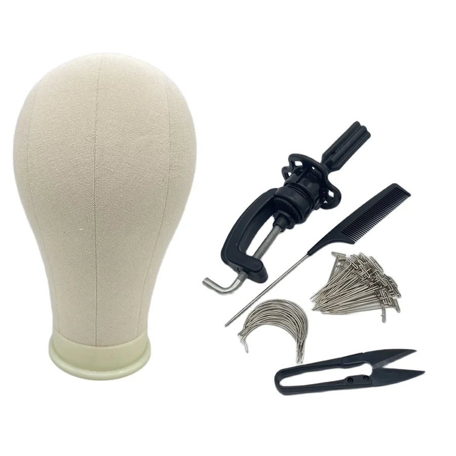 Canvas Block Head Training Mannequin wig Head Display Styling Mannequin Manikin Head Wig Stand wig head Stand Beauty World Shop