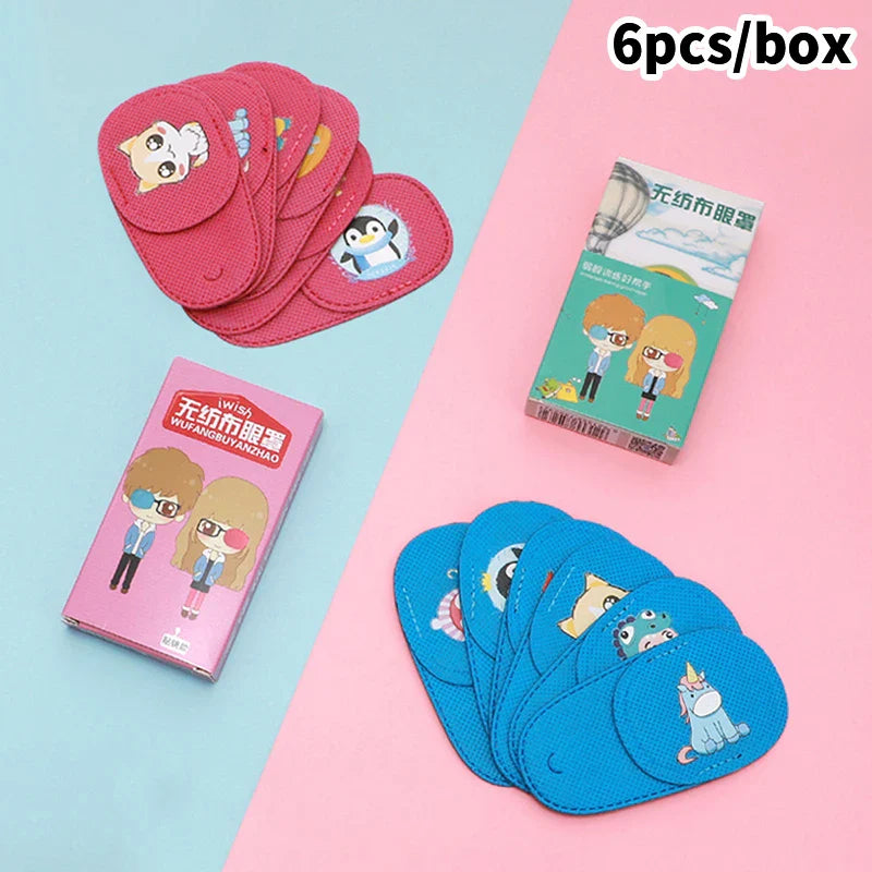 6pcs Children Health Care Kids Child Occlusion Medical Lazy Eye Patch Eyeshade For Kids Strabismus Treatment Vision Care Kit Beauty Trend Shop