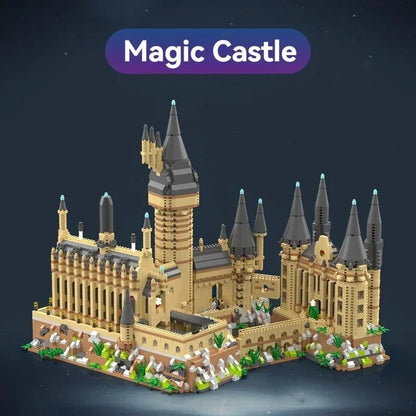 New Magic Hogwarts Castle Micro Building  Blocks Street View Architecture Creative MOC Model Kit  Kids Christmas Birthday Gifts Beauty World Shop