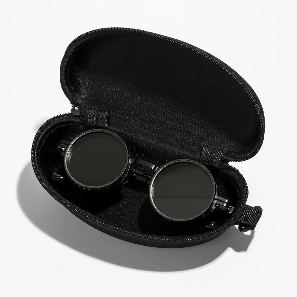 New ND2-400 Adjustable Dimming Glasses 9 Level ND Filter Fishing Sunglasses UV400 With Glasse Case Sunglasses Outdoor Beauty World Shop