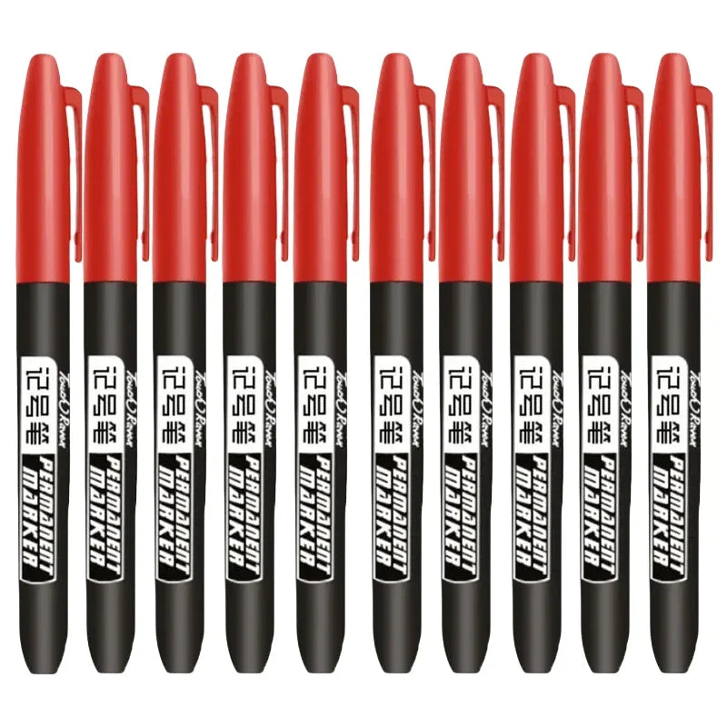 6-20PCs/Set PermanentMarker Pen Fine Point Waterproof Markers Thin Nib Crude Nib Black Blue Red Ink 1.5mm Fine Color Marker Pens Beauty World Shop
