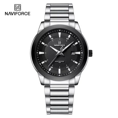 2024 Top Brand NAVIFORCE Mens Watches Stainless Steel Strap Casual Male Quartz Sports Wristwatch Luxury Waterproof Date Clock Beauty World Shop