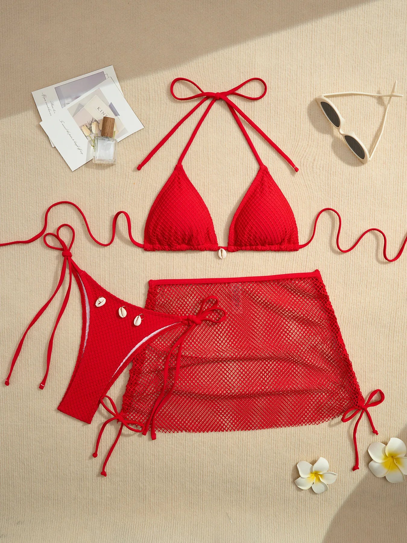 New Sexy Net Bikinis Female Swimsuits Women Three-Piece Swimwear Beach Swim Wear Bathing Suits Brazilian Bikini Set Pool Bather Beauty World Shop