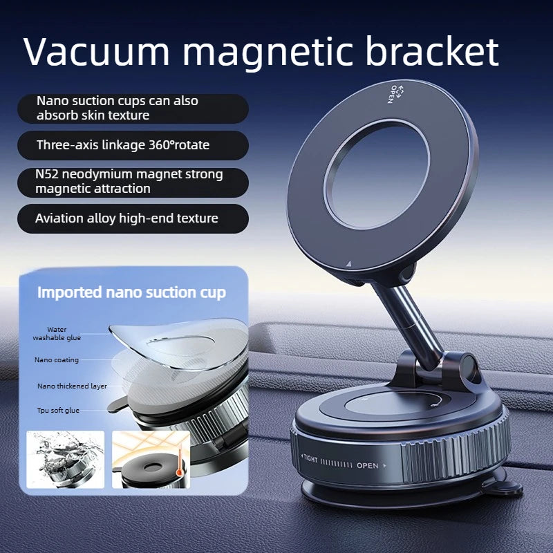 MagSafe Car Phone Mount, Ultra-Stable Magnetic Holder, 360° Rotation for IPhone Android Sleek Minimalist Dashboard Stand Beauty World Shop