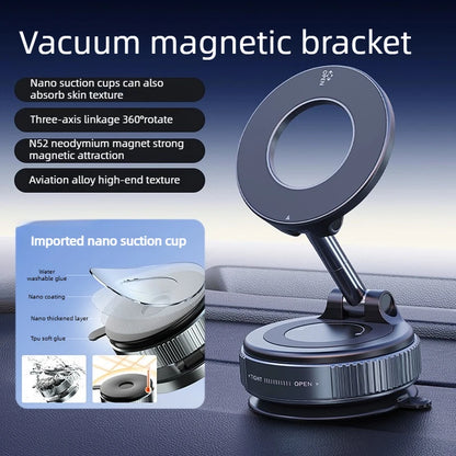 MagSafe Car Phone Mount, Ultra-Stable Magnetic Holder, 360° Rotation for IPhone Android Sleek Minimalist Dashboard Stand Beauty World Shop