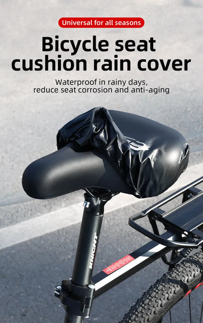 Waterproof Bicycle Saddle Cover High Elastic Road Bicycle Seat Cover Foldable Portable MTB PVC Saddle Cover Bike Accessories Beauty World Shop