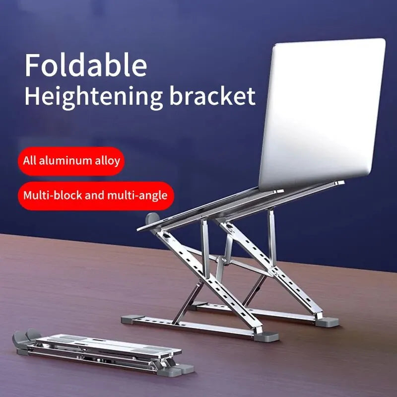 Laptop Stand For Macbook Folding Adjustable Aluminum Computer Pc Tablet Stand Notebook Tablelaptop Holder Heat Dissipation Beauty World Shop