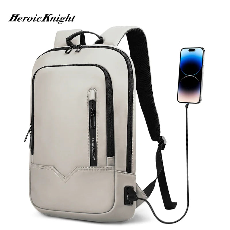 Heroic Knight Men's Daily Laptop Backpack Lightweight Minimalist Commute Office Daypack Women Waterproof Business Trip Schoolbag Beauty World Shop