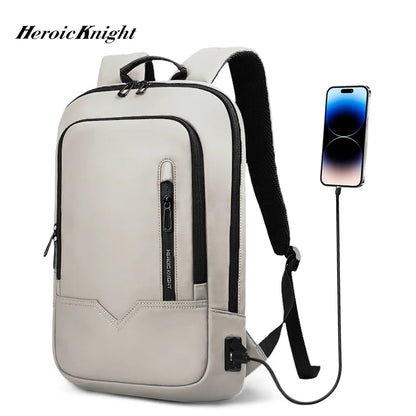 Heroic Knight Men's Daily Laptop Backpack Lightweight Minimalist Commute Office Daypack Women Waterproof Business Trip Schoolbag Beauty World Shop