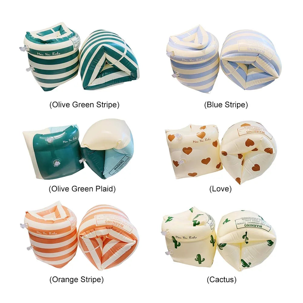 1Pair Pool Buoy Armbands Double Air Bag Inflatable Swimming Pool Float PVC Printed Arm Tube Adult Kids Arm Ring Pool Accessories Beauty World Shop