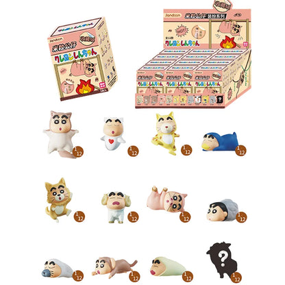 Crayon Shin-Chan Anime Figures Creative Peripheral Dinosaur Diary Baby Rice Grains Doll Model Blind Boxs Toys Children's Gifts Beauty World Shop