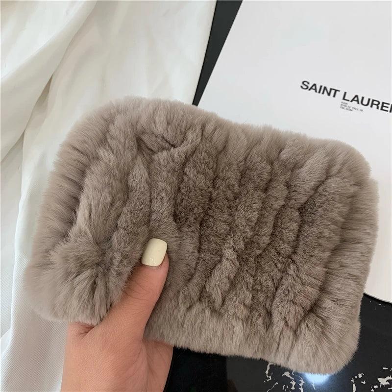 Women Handmade Stretch 100% Real Rabbit Fur Scarf Knit Genuine Rex Rabbit Fur Headbands Girls Natural Rabbit Fur Ring Scarves Beauty World Shop