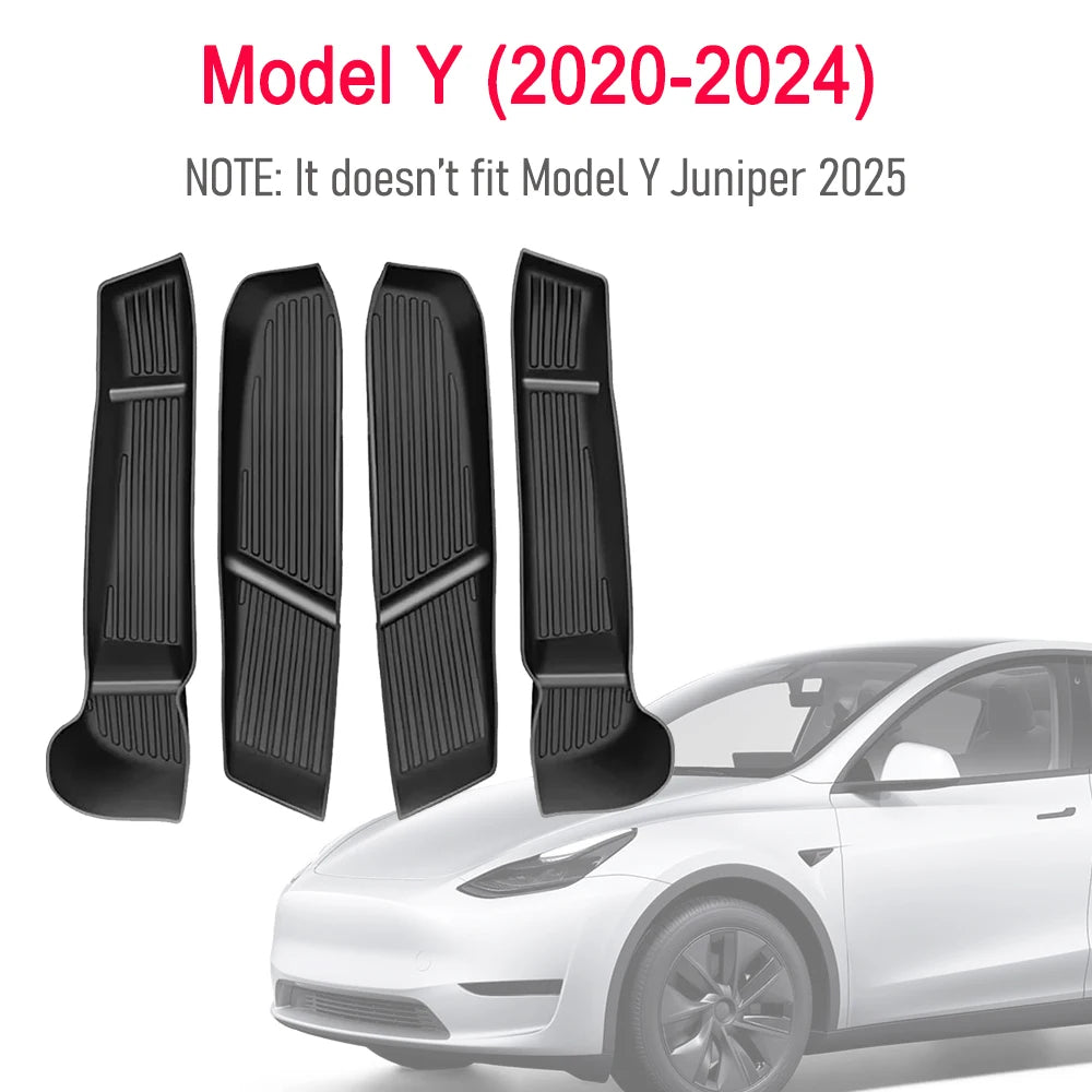 Door Side Storage Box Front Rear Door Handle Armrest Tray Organizer for Tesla Model 3 and Model Y Juniper 2025 Car Accessories Beauty World Shop
