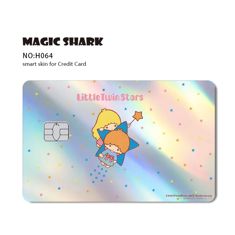 Hot Sale Hello Kitty Kuromi Holographic Laser Shinny Film Skin Cover Sticker for Debit Credit Card Bank Card Beauty World Shop