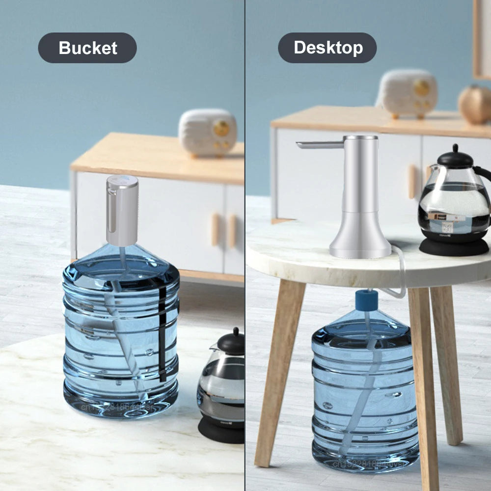 Electric Water Gallon Bottle Pump Automatic Water Dispenser Pump 19 Liters Foldable Desktop Water Bottle Pump H3 Rechargeable Beauty World Shop