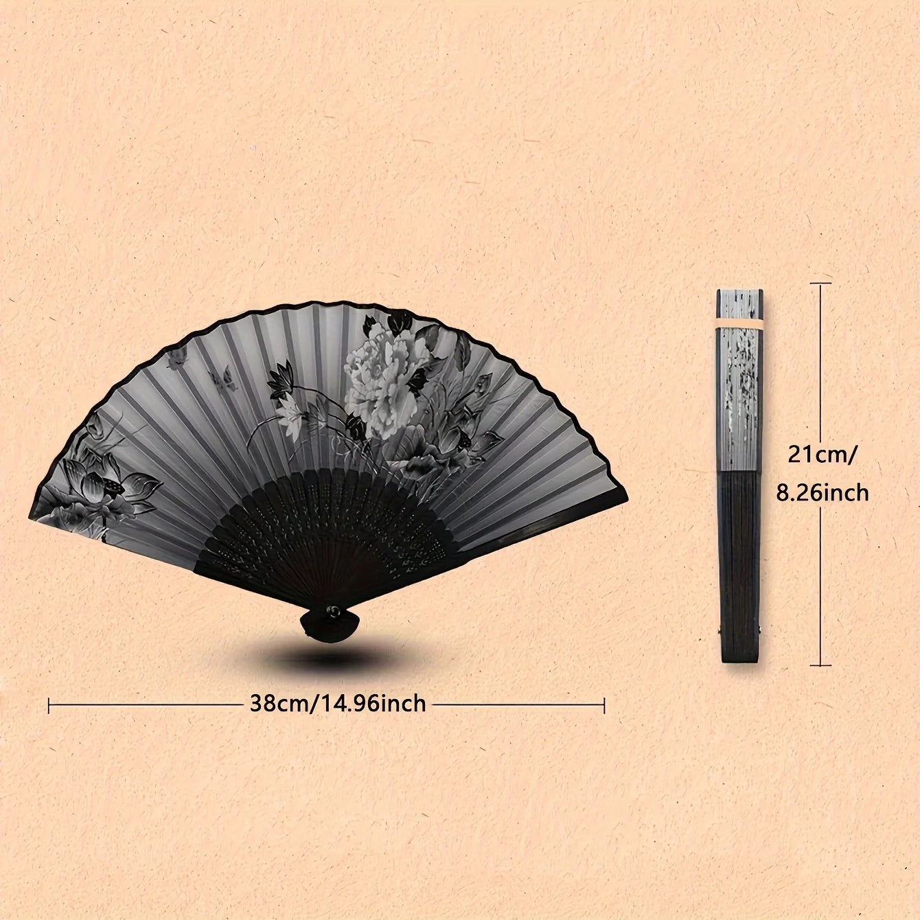 1pc-Multi-colored hand folding fan, bamboo folding fan, hand folding fan for church wedding gifts, party discount Beauty World Shop