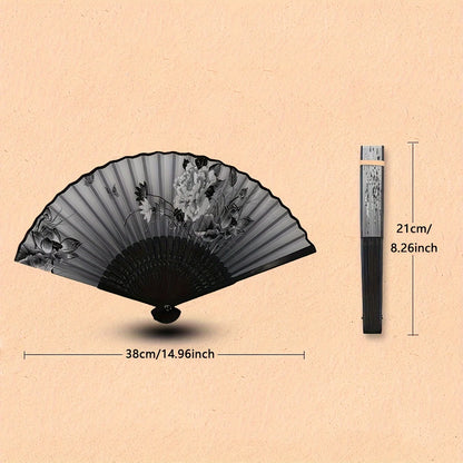 1pc-Multi-colored hand folding fan, bamboo folding fan, hand folding fan for church wedding gifts, party discount Beauty World Shop