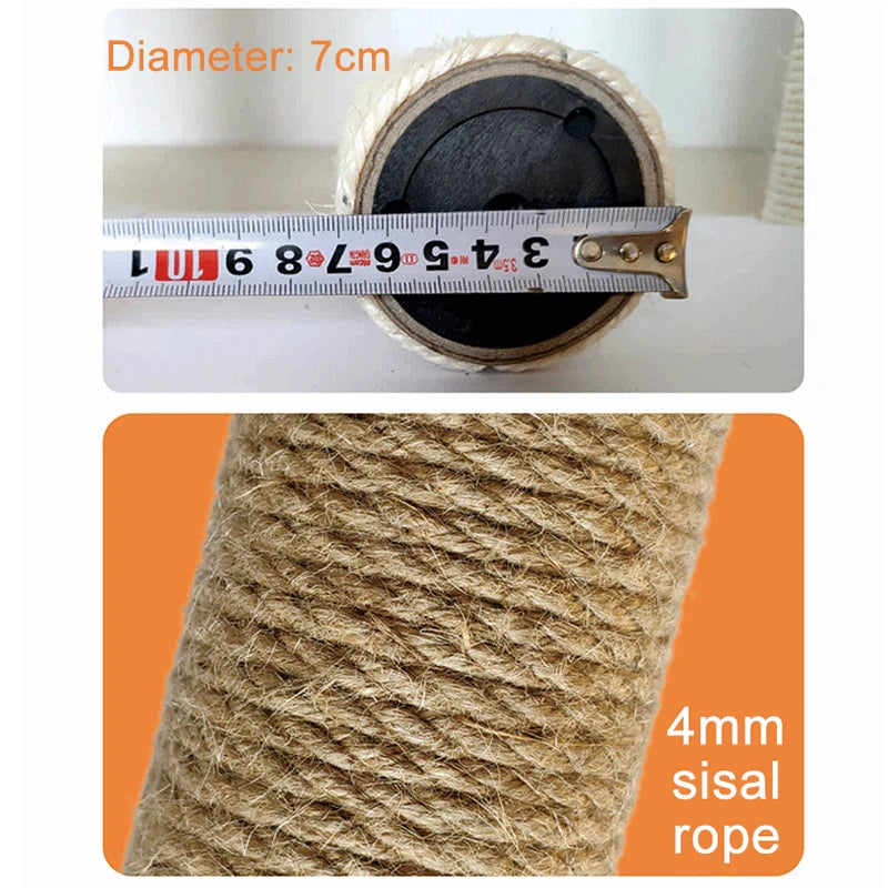 Cat Scratching Post for Cat Tree Tower DIY Cat Climbing Frame Replacement Post Sisal Rope Entangle Kitten Toy Scratch Furniture Beauty World Shop