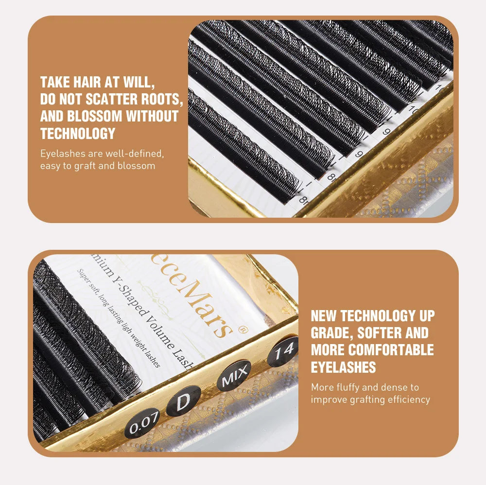 DeceMars YY Eyelash Extension 6mm-18mm Length Black Beauty World Shop