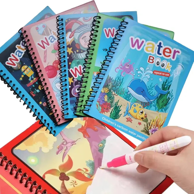 NEW Kids Magic Water Drawing Books Coloring Books Painting Toys for Kids Birthday Christmas New Year Gift for Boys and Girls Beauty Fashion