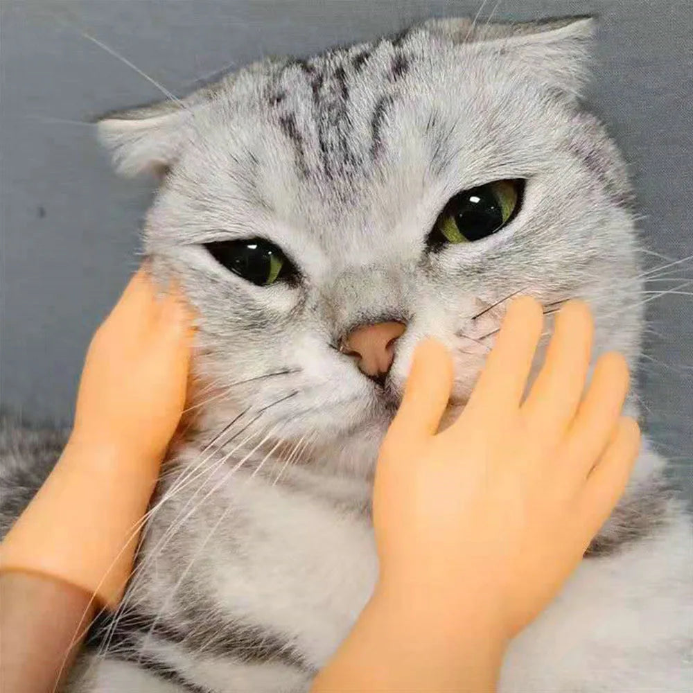 Cat fun toy Small gloves Cat finger Sleeve mini hand model silicone small gloves Cat massage tools Pet cat toy Halloween gift Beauty World Shop