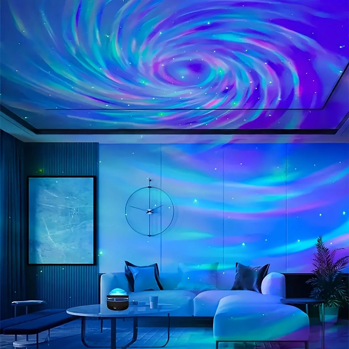 LED NightLights Galaxy Projector Remote Control 5V USB Rechargeable Starry Sky Lamp DMX Sound Active 7 Modes for Kids Room Decor Beauty World Shop
