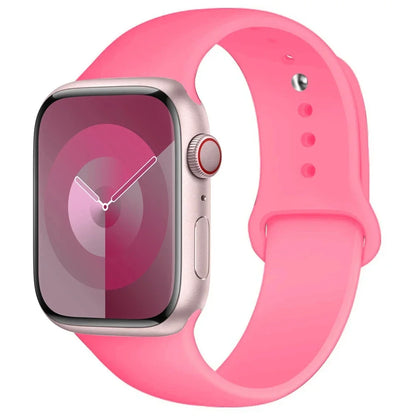 Silicone Band For Apple Watch strap 44mm 45mm 40mm 41mm 42-38mm 45 mm sport bracelet iwatch series 8 7 6 5 4 3 SE 9 Ultra 2 49mm Beauty World Shop