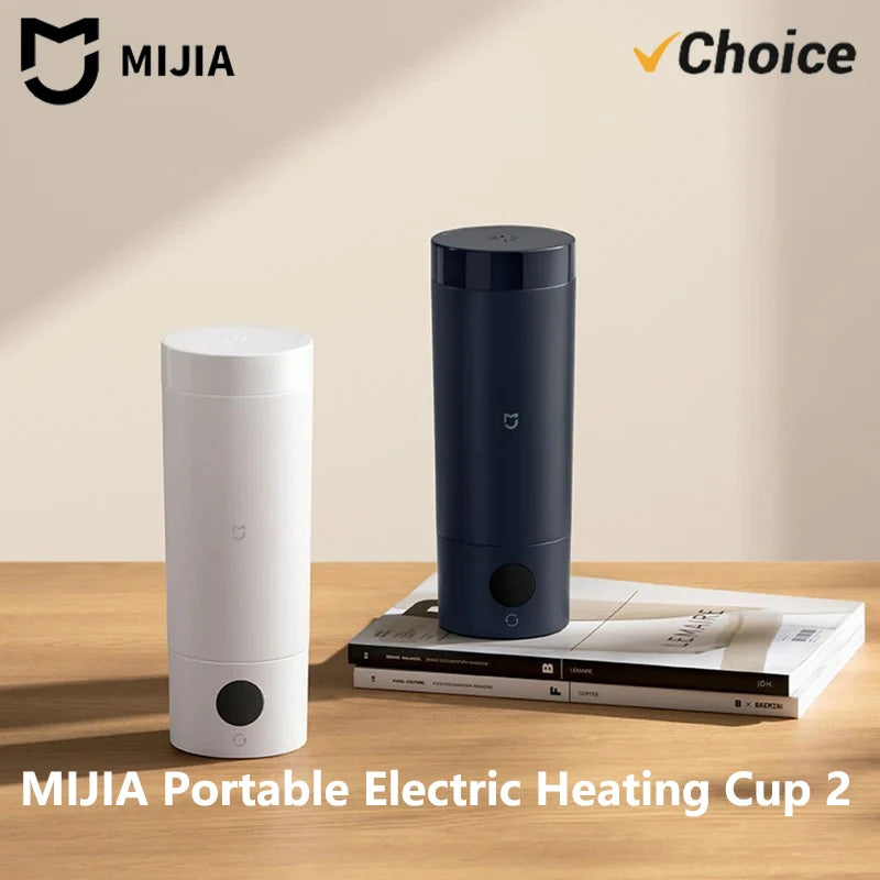 Original MIJIA Portable Electric Kettle 2 Thermos Cup Fast Water Boiler 350ml Smart Temperature Insulated Kettle Travel (CN) Beauty World Shop